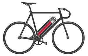 FUGU Samolepka na zeď- Jízdní kolo "Bike don't drive " Barva: černá 070, Druhá barva: červená 031, Rozměr: 125x81 cm