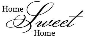 FUGU Samolepka na zeď- Home sweet home Barva: bílá 010, Rozměr: Home sweet home 50 x 22 cm