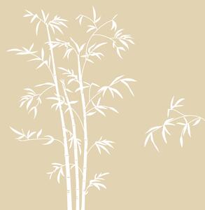 FUGU Samolepka na zeď - Bambus Barva: béžová 082, Rozměr: bambus 96x150 cm, větvička 44x41 cm
