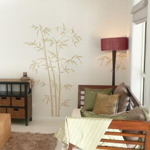 FUGU Samolepka na zeď - Bambus Barva: béžová 082, Rozměr: bambus 96x150 cm, větvička 44x41 cm
