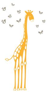 FUGU Samolepka na zeď- Žirafa Barva: žlutá 020, Druhá barva: světle šedá 072