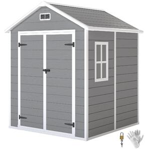 Zahradní domek Outsunny 2,4 m², zahradní domek s sedlovou stechou, 182 x 151 x 219/181 cm