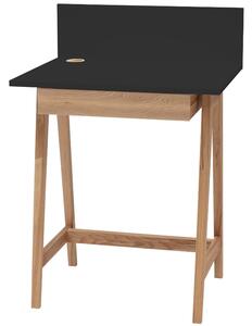Černý lakovaný pracovní stůl RAGABA LUKA 65 x 50 cm