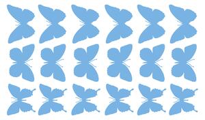 FUGU Samolepky na zeď - motýli Barva: světle modrá 056