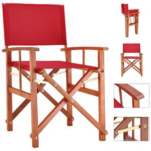 Deuba Režisérská dřevěná židle Cannes - červená