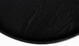 White Label Černý dřevěný konferenční stolek WLL YURI 70 cm
