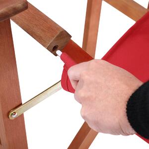 FurniGO Režisérská dřevěná židle Cannes - červená