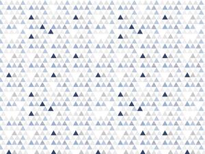 FUGU Trojúhelníky samolepicí tapeta - Tři bratři modrá Materiál: Digitální eko vlies - klasická tapeta nesamolepicí
