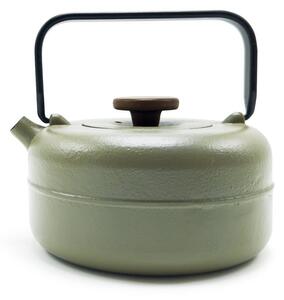 Litinová čajová konvice Bredemeijer Henan, 0,75 l, khaki, s nerezovým sítkem