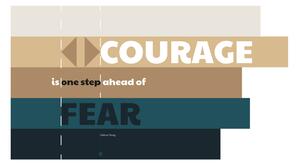 FUGU Courage brown - přelepovací plakát do kanceláře Rozměr: S: (š x v) 60 x 33 cm