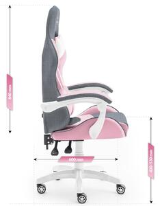 Herní židle Rainbow Pink Gray Mesh