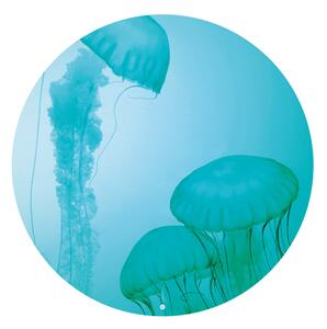 FUGU Přelepovací samolepka na zeď - Zasněné medúzy Podmořský svět Rozměr: Malý kruh 41 cm