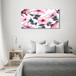 Moderní skleněný obraz z fotografie Květ ibišku osh-120179468