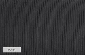 Antracitově šedá manšestrová rohová rozkládací pohovka do "U" Miuform Brave Dave 322 cm, pravá