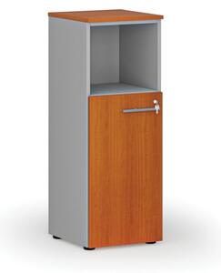 Kombinovaná kancelářská skříň PRIMO GRAY, 1087 x 400 x 420 mm, šedá/třešeň