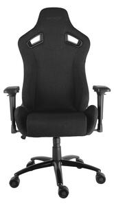Herní židle IRON XXL — látka, černá, nosnost 140 kg