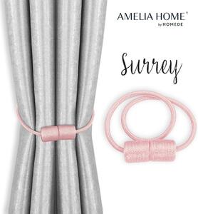 AmeliaHome Sada úvazů na závěs SURREY 2 ks pudrově růžová