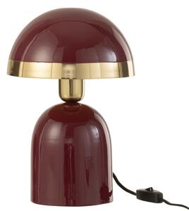 Vínově červená kovová stolní lampa J-line Meddie