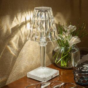 Stolní lampa Kartell LED na baterie Baterie, 26 cm, transparentní, IP54
