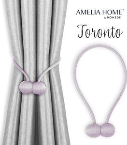 AmeliaHome Sada úvazů na závěs TORONTO 2 ks světle fialová