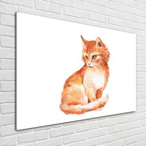 Fotoobraz na skle Červená kočka osh-120895228