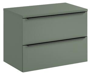 Comad Koupelnová skříňka pod deskové umyvadlo Sombra Green 80 rákosově zelená se zásuvkami