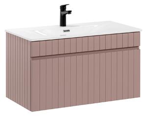 Comad Koupelnová skříňka s nábytkovým umyvadlem Iconic Rose 80 starorůžová