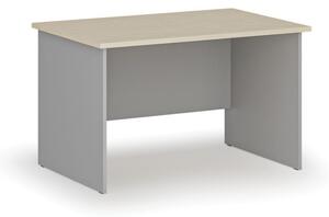 Kancelářský psací stůl rovný PRIMO GRAY, 1200 x 800 mm, šedá/bříza