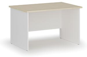 Kancelářský psací stůl rovný PRIMO WHITE, 1200 x 800 mm, bílá/třešeň
