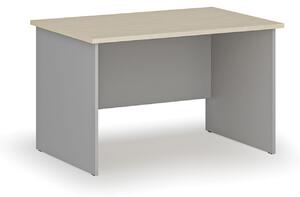 Kancelářský psací stůl rovný PRIMO GRAY, 1200 x 800 mm, šedá/ořech