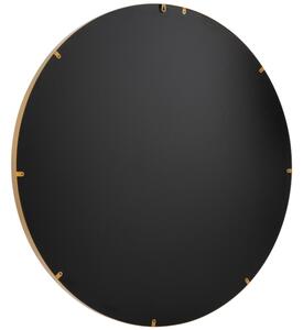 Zlaté kovové závěsné zrcadlo J-line Nadeline 60 cm