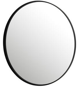 Černé kovové závěsné zrcadlo J-line Debina 60 cm