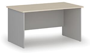 Kancelářský psací stůl rovný PRIMO GRAY, 1400 x 800 mm, šedá/wenge