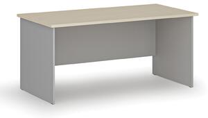 Kancelářský psací stůl rovný PRIMO GRAY, 1600 x 800 mm, šedá/ořech
