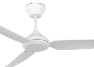 Beacon Lighting Stropní ventilátor Polis, bílý, DC, tichý, Ø 137 cm, IP55, Bílá / opál, Obývací pokoj / jídelna, Plast, Moderní