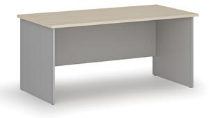 Kancelářský psací stůl rovný PRIMO GRAY, 1600 x 800 mm, šedá/bříza