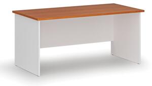 Kancelářský psací stůl rovný PRIMO WHITE, 1600 x 800 mm, bílá/třešeň