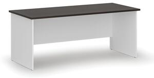 Kancelářský psací stůl rovný PRIMO WHITE, 1800 x 800 mm, bílá/wenge