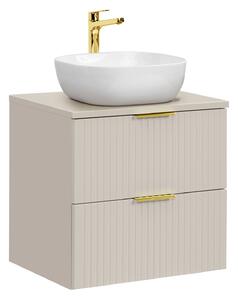 Comad Koupelnová skříňka s deskovým umyvadlem Adel Cashmere 60 kašmír mat