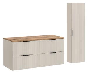 Comad Set koupelnového nábytku Adel Cashmere 120 dub wotan/kašmír mat