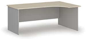 Kancelářský rohový pracovní stůl PRIMO GRAY, 1800 x 1200 mm, pravý, šedá/wenge
