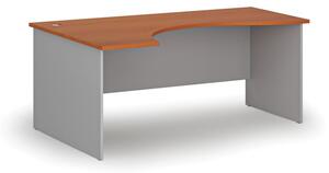 Ergonomický kancelářský pracovní stůl PRIMO GRAY, 1800 x 1200 mm, levý, šedá/třešeň