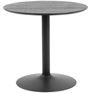 Scandi Černý dřevěný jídelní stůl Ibiba 80 cm
