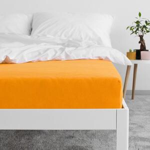 Goldea prostěradlo froté exclusive pro vysoké matrace - oranžové 180 x 200 cm
