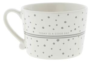 Bastion Collections Hrnek Smile Dots in grey, 300 ml