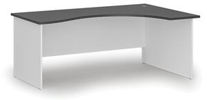 Ergonomický kancelářský pracovní stůl PRIMO WHITE, 1800 x 1200 mm, pravý, bílá/grafit