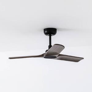 Stropní ventilátor Heywood S, DC, tichý, černá/tmavé dřevo