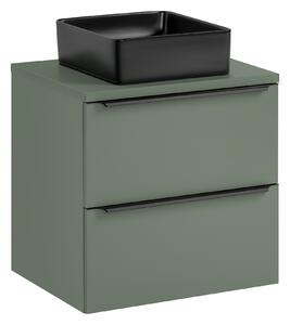 Comad Koupelnová skříňka s deskovým umyvadlem Sombra Green 60 rákosově zelená