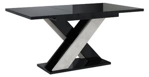 Rozkládací stůl Xao Barva: černý lesk/kámen