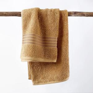 Goldea froté ručník / osuška kaya - hnědý 50 x 100 cm